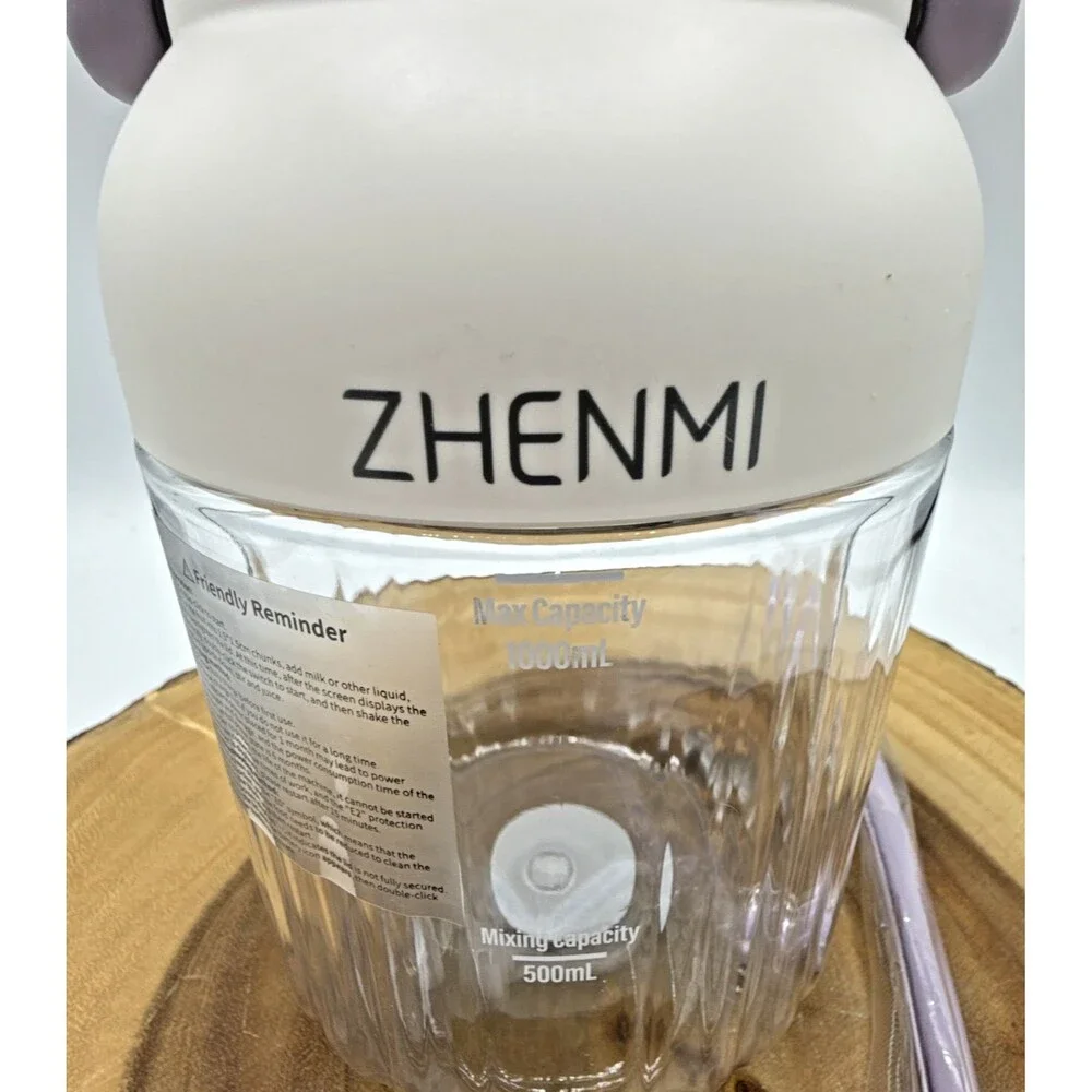 ZHENMI Portable Blender, Personal Blender for Smoothies/Shakes Cordless Purple